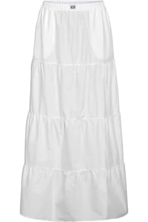 Noisy May Nmfreja Popeline Maxi Skirt Wvn Skirts Maxi Skirts White