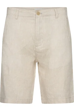 Bruun & Stengade Bs Peppon Regular Fit Shorts Bottoms Shorts Linen Shorts Cream