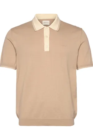 GANT Modal Blend Ss Polo Designers Polos Short-sleeved Beige