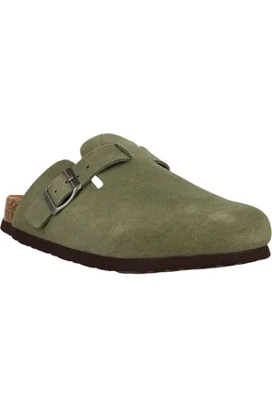 Cruz Corwin Leather Cork Clog Sport Women Sport Shoes Sport Sandals & Slippers Khaki Green