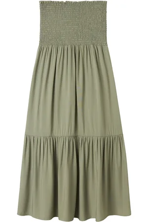 LMTD Nlfsandy Solid Maxi Skirt Dresses & Skirts Skirts Maxi Skirts Green