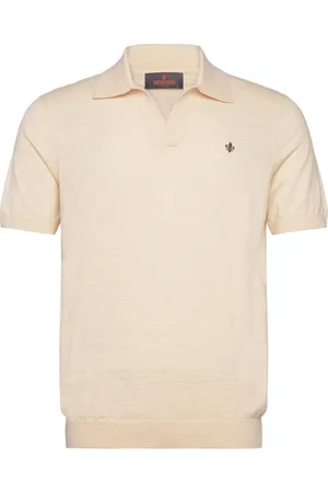 Morris Randall Resort Polo Designers Knitwear Short Sleeve Knitted Polos Cream