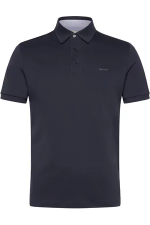 GANT Mercerized Ss Polo Designers Polos Short-sleeved Navy