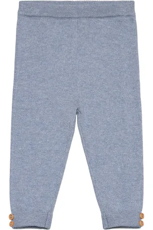 MANGO Leggings With Buttons Bottoms Leggings Blue