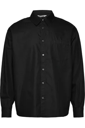 Weekday Over D Cotton Viscose Shirt Tops Shirts Casual Shirts Black