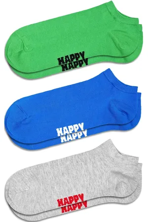 Happy Socks 3-Pack Solid Low Socks Nilkkasukat Lyhytvartiset Sukat Grey