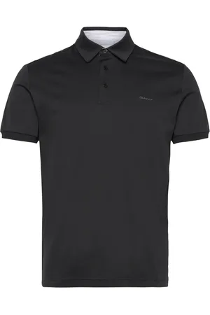 GANT Mercerized Ss Polo Designers Polos Short-sleeved Black