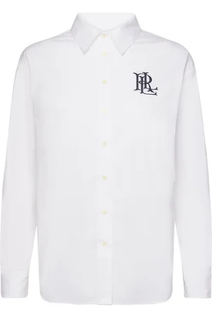Ralph Lauren Relaxed Fit Stretch Cotton Shirt Tops Shirts Long-sleeved White