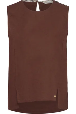 Barbour Lucy Top Tops T-shirts & Tops Sleeveless Brown