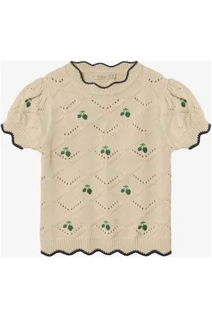 Fliink Mela Ss Blouse Tops Blouses Short-sleeved Cream
