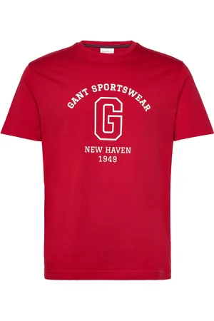 GANT Graphic Ss T-Shirt Tops T-shirts Short-sleeved Red