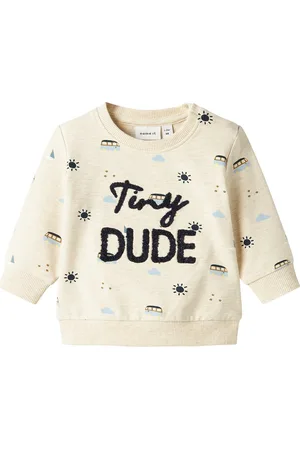 NAME IT Nbmfris Ls Light Sweat Box Unb Tops Sweat-shirts & Hoodies Sweat-shirts Cream