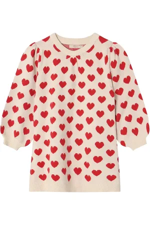 Fliink Alon Heart Dress Dresses & Skirts Dresses Casual Dresses Long-sleeved Casual Dresses Cream