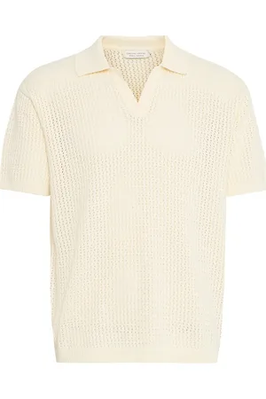 Casual Friday Cfeaston Ss Structured Polo Knit Tops Knitwear Short Sleeve Knitted Polos Cream