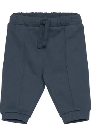 MANGO Knit Jogger-Style Trousers Bottoms Sweatpants Navy