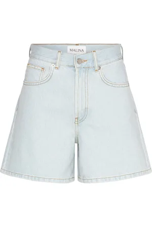 By Malina Solene High Rise Denim Shorts Designers Shorts Denim Shorts Blue