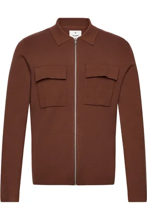 JACK & JONES Jprblastall Knit Cardigan Tops Knitwear Full Zip Jumpers Brown Jack & J S