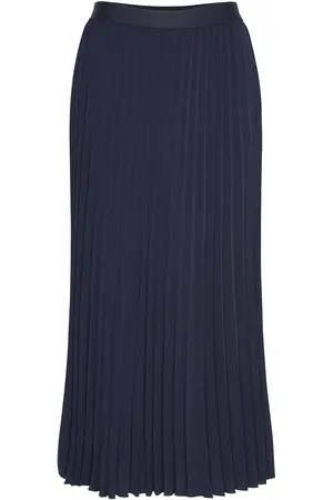GANT Midi Pleated Skirt Skirts Knee-length & Midi Skirts Blue
