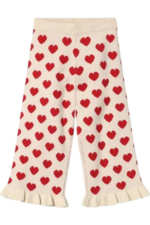 Fliink Alon Heart Ruffle Pant Bottoms Trousers Cream