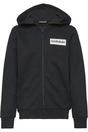 Napapijri K B-Chamois Fzh S Tops Sweat-shirts & Hoodies Hoodies Black