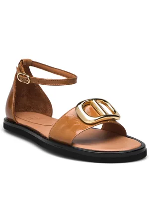 Billi Bi Sandals Shoes Sandals Flat Sandals Brown