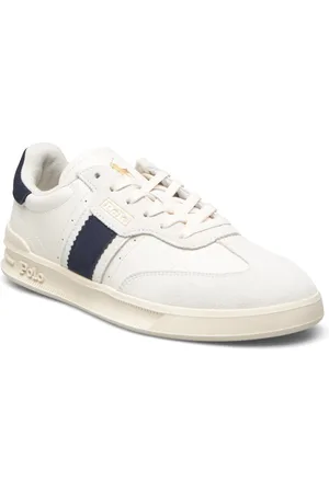 Ralph Lauren Heritage Aera Leather-Suede Sneaker Matalavartiset Sneakerit Tennarit White