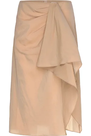 Rodebjer Nona Crinkled Designers Knee-length & Midi Skirts Beige