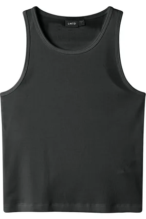LMTD Nlfhinaja Crop Solid Tank Top Tops T-shirts Sleeveless Black