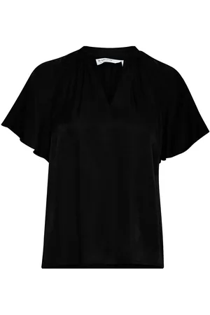 B YOUNG Byhacca Blouse - Tops Blouses Short-sleeved Black
