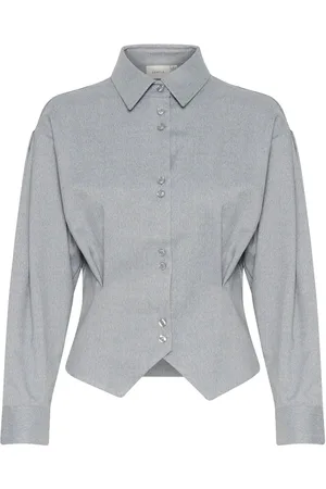 Gestuz Gzpaulia Melange Shirt Tops Shirts Long-sleeved Blue
