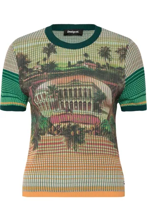 Desigual Africa Tops T-shirts & Tops Short-sleeved Green