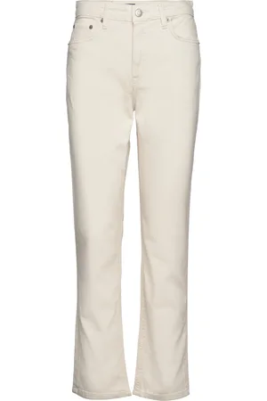 Ralph Lauren High-Rise Straight Ankle Jean Bottoms Jeans Straight-regular Cream