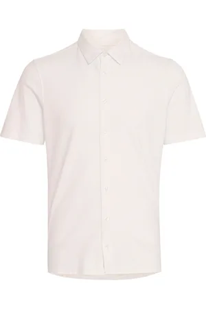 Casual Friday Cffolke Ss Bu Jersey Piquet Shirt Tops Polos Short-sleeved White