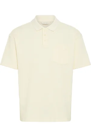 Casual Friday Cfcameron 0210 Waffle Polo Tops Polos Short-sleeved Cream