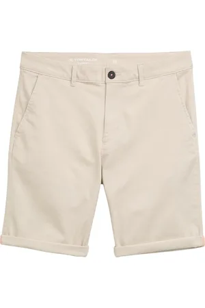 TOM TAILOR Slim Chino Shorts Bottoms Shorts Chinos Shorts Cream