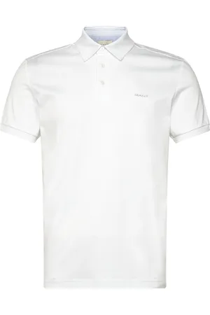 GANT Mercerized Ss Polo Designers Polos Short-sleeved White