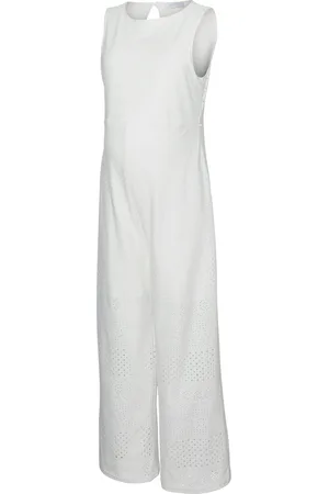 Mama;licious Mlangia Sl Jrs Jumpsuit Jumpsuit Haalari White