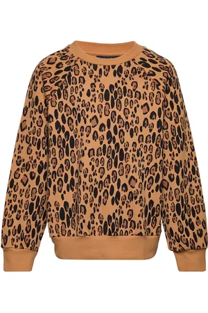 Mini Rodini Basic Leopard Sweatshirt Tops Sweat-shirts & Hoodies Sweat-shirts Brown