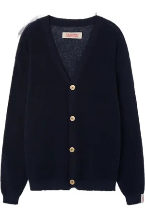 The Animals Observatory Racoon Kid Cardigan Navy Tops Knitwear Cardigans Navy