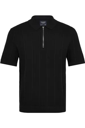 Abercrombie & Fitch Anf Mens Sweaters Tops Polos Short-sleeved Black