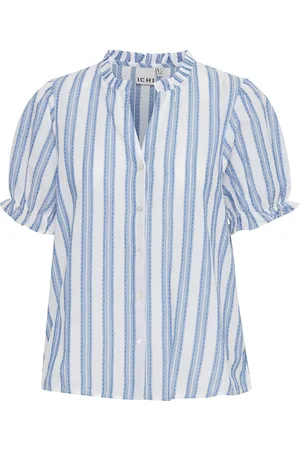 Ichi Ihezomo Sh2 Tops Shirts Short-sleeved Blue
