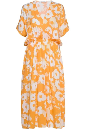 Samsøe Samsøe Andina Long Dress Aop 8083 Polvipituinen Mekko Orange