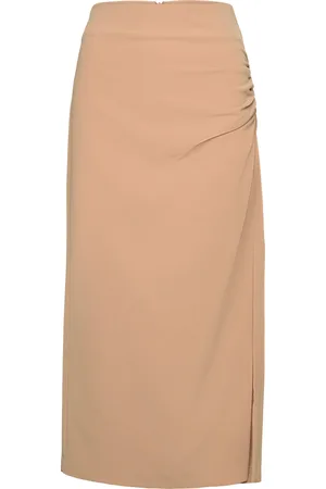 Second Female Fique Skirt Polvipituinen Hame Beige