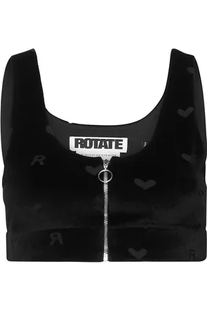 ROTATE Kelly Top Tops Crop Tops Sleeveless Crop Tops Black