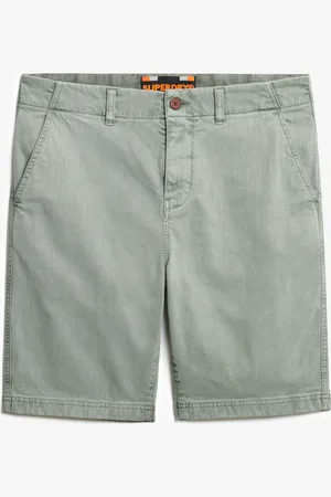 Superdry Vintage Officer Chino Short Bottoms Shorts Chinos Shorts Green