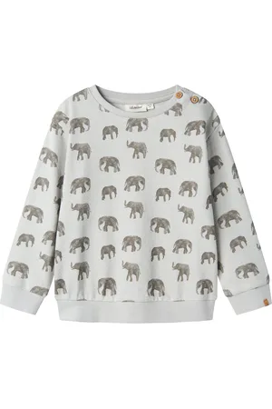 Lil Atelier Nmmdias Ls Loose Sweat Lil Tops Sweat-shirts & Hoodies Sweat-shirts Grey