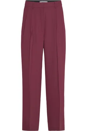 DAY Birger et Mikkelsen Enzo - Classic Gabardine Bottoms Trousers Wide Leg Burgundy