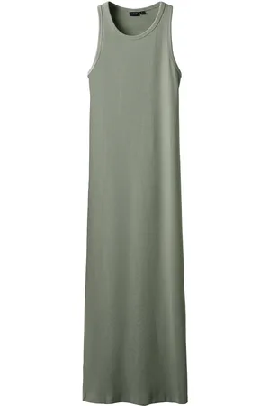 LMTD Nlfhinaja Sl Long Solid Tank Dress Dresses & Skirts Dresses Casual Dresses Sleeveless Casual Dresses Green