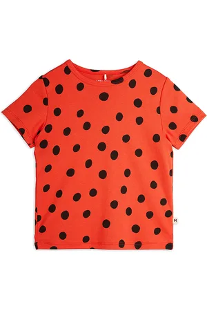 Mini Rodini Dots Aop Ss Tee Tops T-shirts Short-sleeved Red