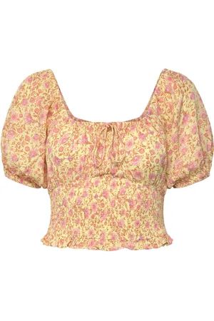 Billabong Wish Away Ss Wvn Sport Women Sport Clothing Sports Tops & T-shirts Yellow